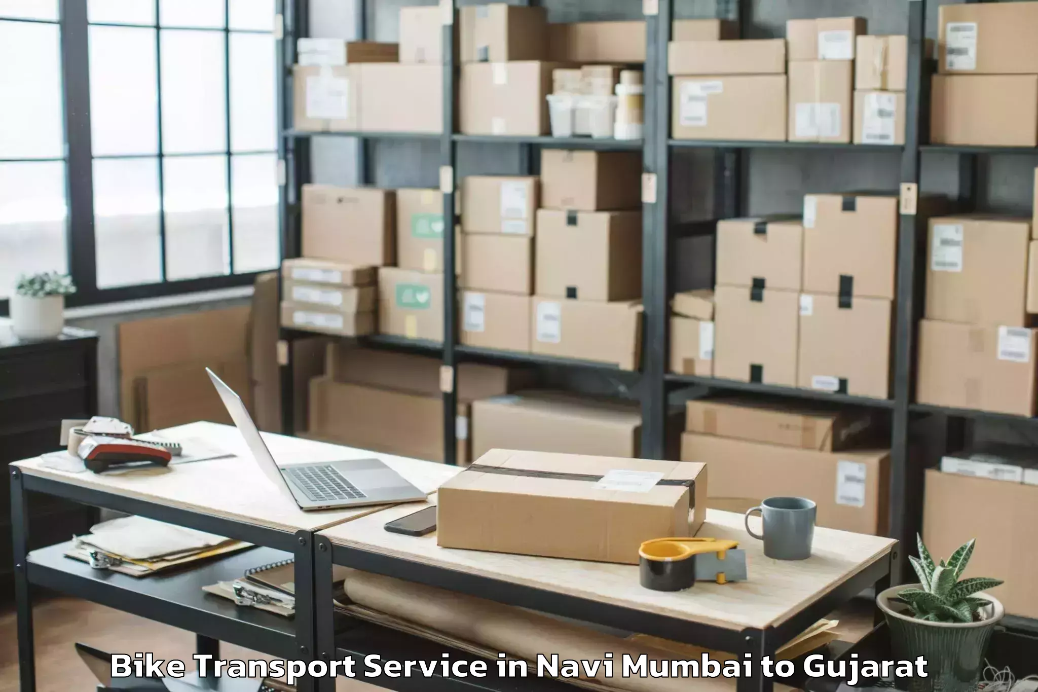 Comprehensive Navi Mumbai to Madhavpur Bike Transport